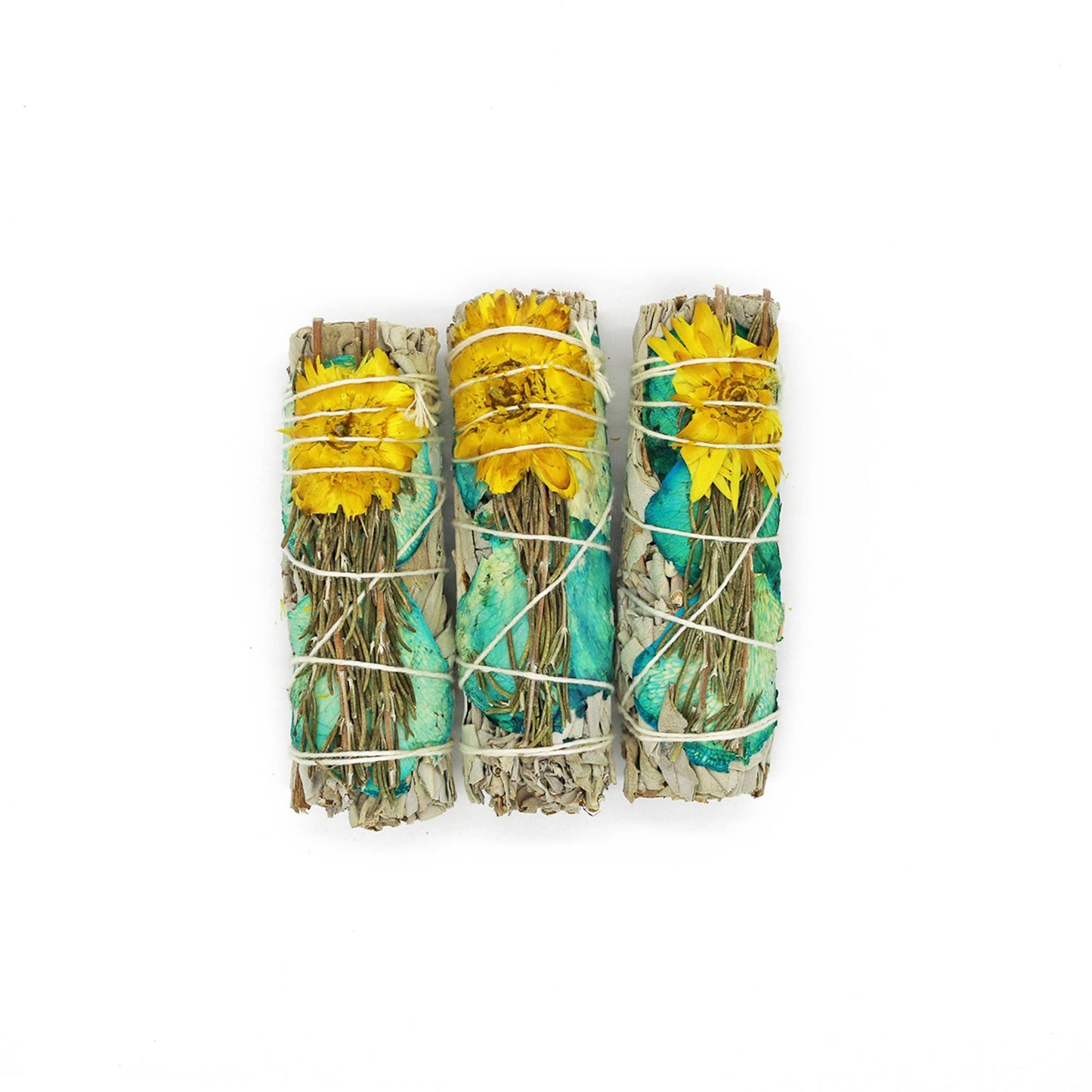 'Sweet Success' Floral White Sage Smudge Stick (4 in.)