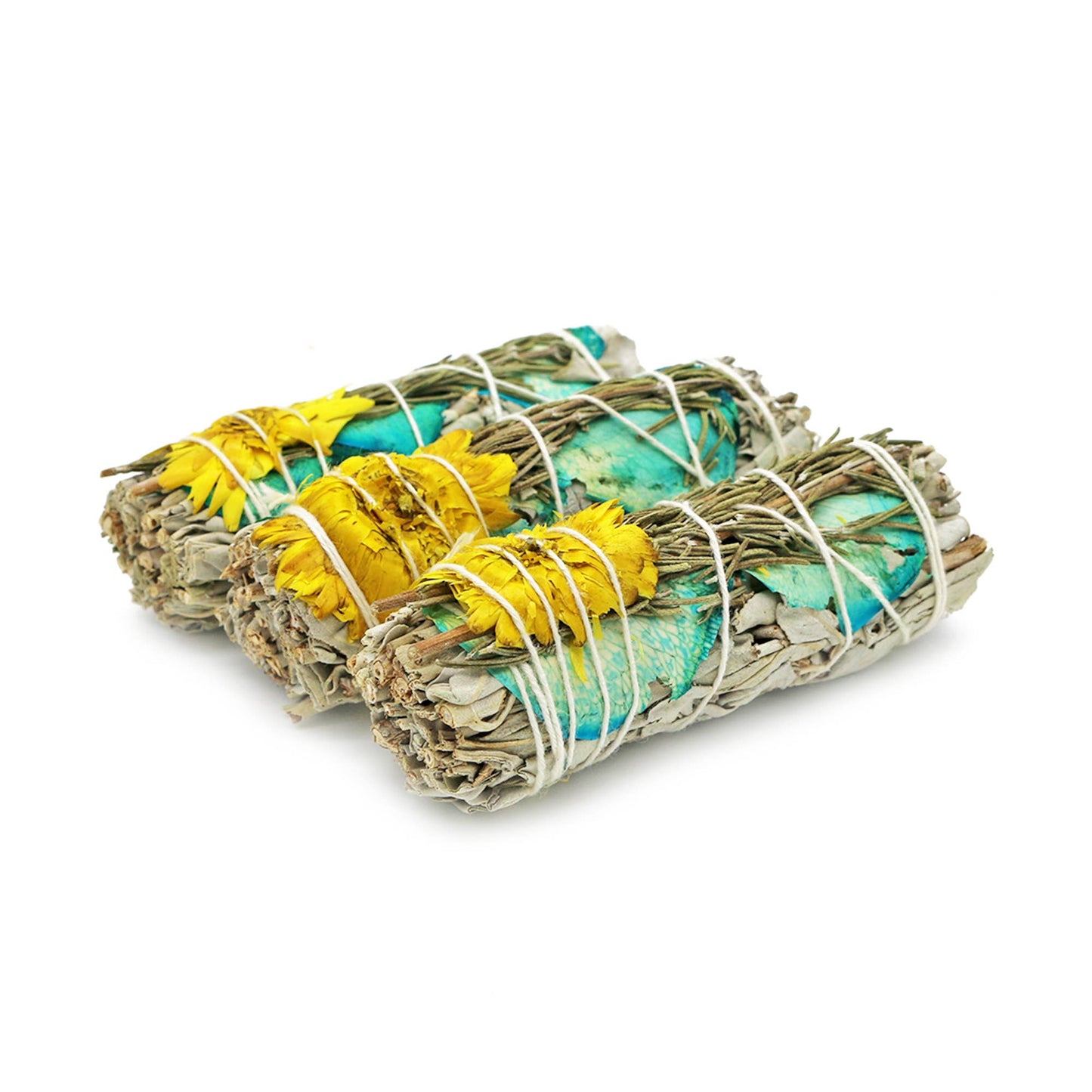 'Sweet Success' Floral White Sage Smudge Stick (4 in.)