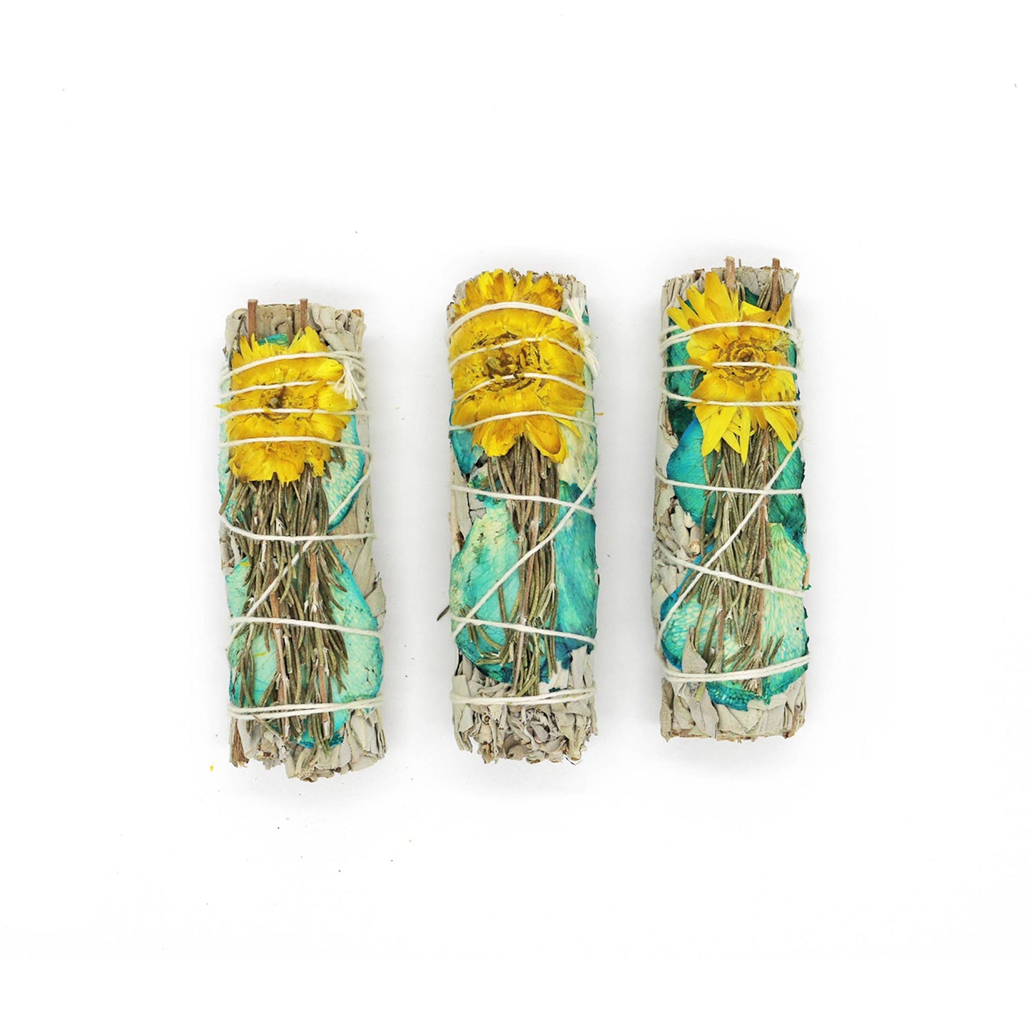 'Sweet Success' Floral White Sage Smudge Stick (4 in.)